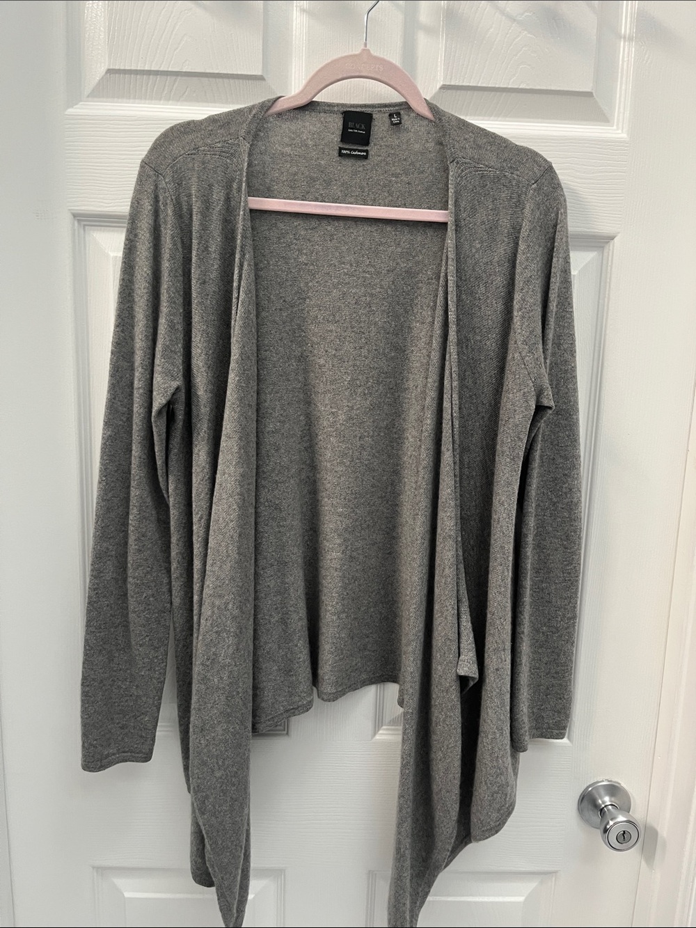 Saks Fifth Avenue Gray Open-Front Cashmere Cardigan